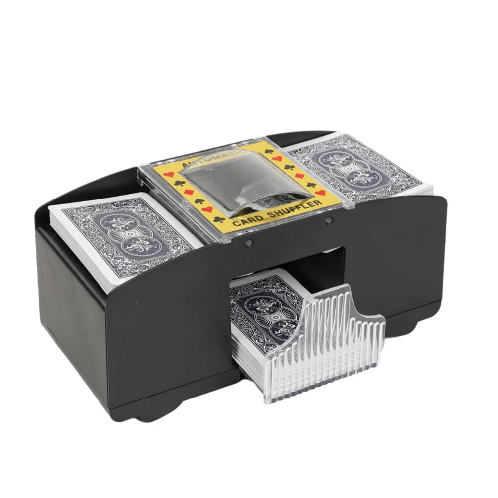 Automatic Card Shuffling Machine 1/2 Decks Electric Poker Card Shuffler USB Battery-Operated Shuffler for Card Games Home Party