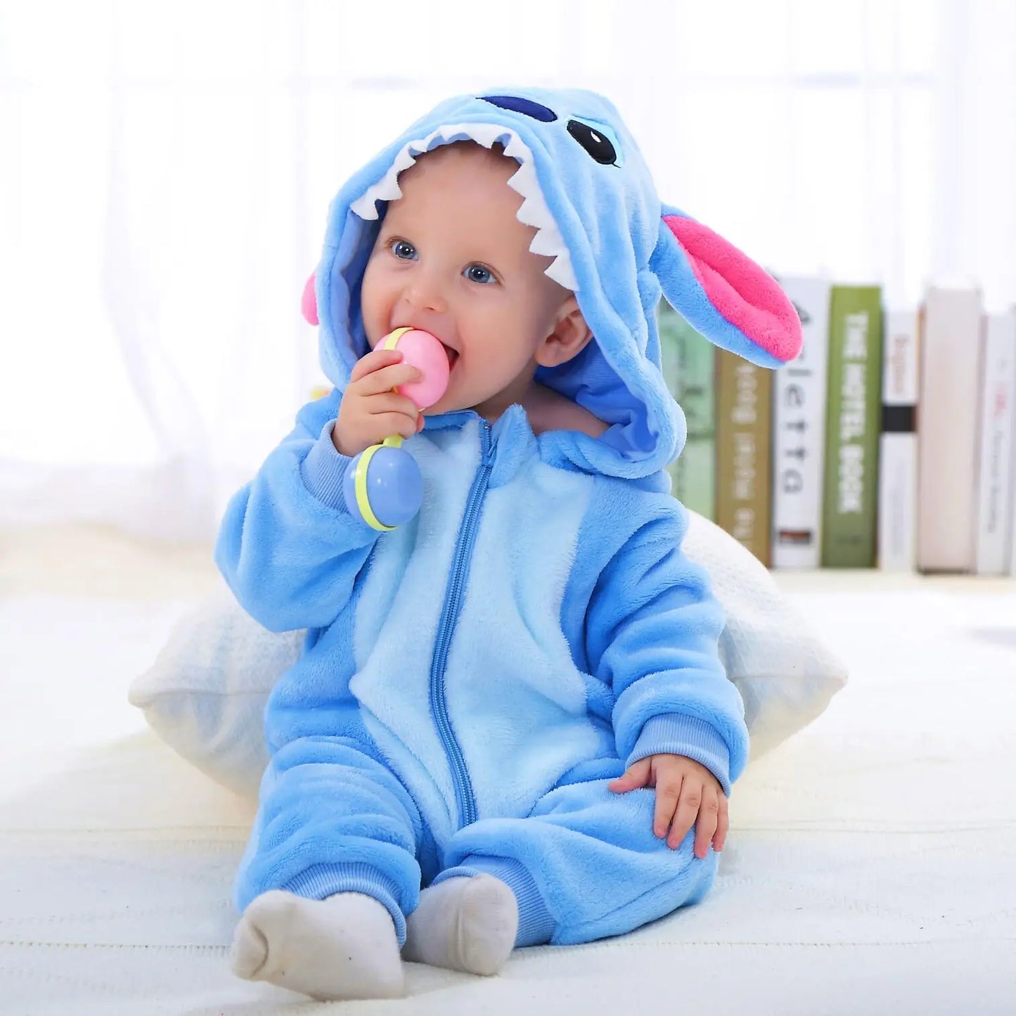 Baby Kigurumi Stitch Cartoon Romper Infant Kids Animal Jumpsuit Toddler Clothes Bodysuits Girls Boys Cosplay Pyjamas Costumes